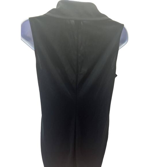 Express Womens Black Dress size 13/14 Sleeveless, Collared V neck, lined - Picture 5 of 7